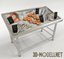 3d-модель Охлажденная на льду рыба