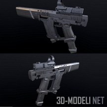 3d-модель Пистолет-пулемет Wardog