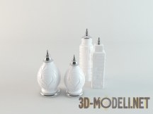 3d-модель Белоснежные аксессуары для декора
