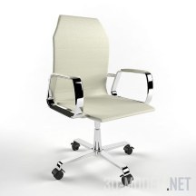 3d-модель Светлый кожаный компьютерный стул