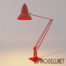 3d-модель Красная настольная лампа