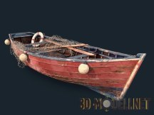 3d-модель Старая рыбацкая лодка