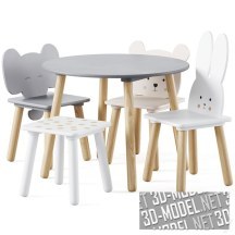 3d-модель Набор мебели Animal от Jabadabado