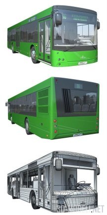 3d-модель Автобус МАЗ 203