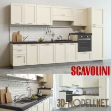3d-модель Оборудованная кухня Scavolini Colony