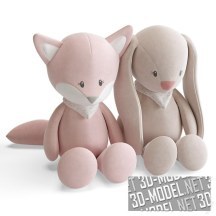 3d-модель Игрушки Лисёнок Alice и Зайка Pomme от Nattou
