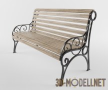 3d-модель Скамейка с ажурной ковкой