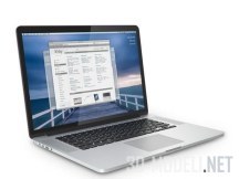 3d-модель Современный ноутбук Apple Macbook Pro