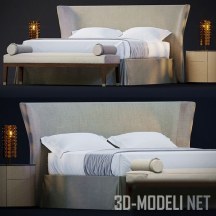 Кровать Desire от Ciacci, с тумбами и лампами