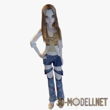 3d-модель Персонаж девушка-кукла