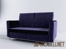 Фиолетовый диван на ножках