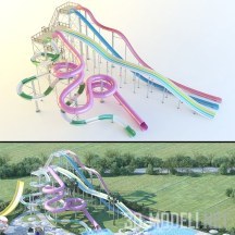 3d-модель Развлекательный комплекс для аквапарка