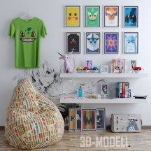 3d-модель Мебель и декор IKEA, стиль аниме