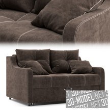 3d-модель Коричневый раскладной диван