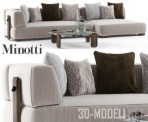 3d-модель Диван Florida в эко-стиле от Minotti