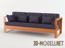 3d-модель Диван и кресло с деревянной основой