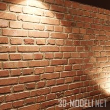 3d-модель Стена из красного кирпича
