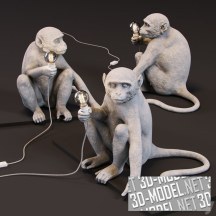 3d-модель Светильник The Monkey Lamp Sitting Version