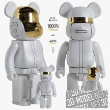 3d-модель Фигурки Bearbrick Daft Punk White Suit