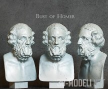Высокополигональная модель бюста Гомера