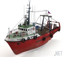 3d-модель Рыболовный траулер «Балтика»