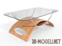3d-модель Журнальный столик с гнутой основой из дерева