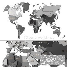 3d-модель Объемная карта мира