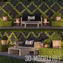 3d-модель Садовая мебель для отдыха