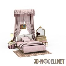 3d-модель Кровать для принцессы