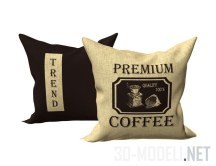 Декоративные подушки с кофейным принтом