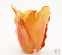 Янтарная ваза-цветок от Daum