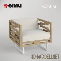 3d-модель Кресло из тикового дерева Kontiki Emu