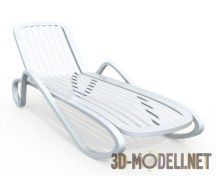 3d-модель Белый лежак для пляжа