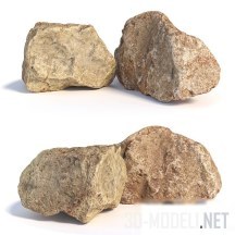 3d-модель Два реалистичных камня