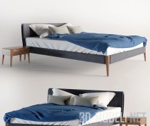 3d-модель Кровать и тумбочка Gruene Erde Allora