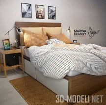 Современная кровать IKEA MALM