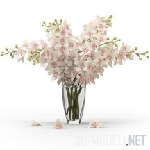 3d-модель Орхидеи в вазе от Crystalite Bohemia