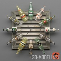3d-модель Часы из бутылок