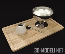 3d-модель Десертный набор с мороженым
