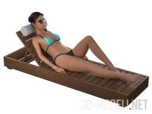 3d-модель Девушка на лежаке