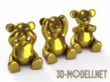 3d-модель Фигурки медвежат