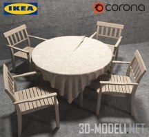 Круглый стол и стулья от IKEA