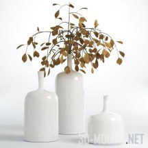 3d-модель Ветки в вазе Ornament white