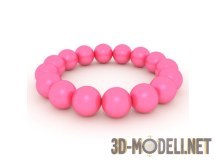3d-модель Браслет из розовых жемчужин