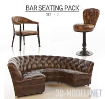 3d-модель Классическая мебель для бара