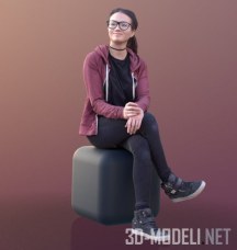 3d-модель 3D-Scan девушка Лаура (сидит)