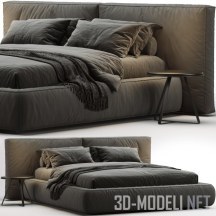 3d-модель Кровать Bonaldo Fluff и столик