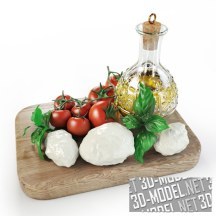 3d-модель Набор с моцареллой и томатами