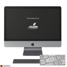 3d-модель Компьютер iMac PRO Space Gray Color