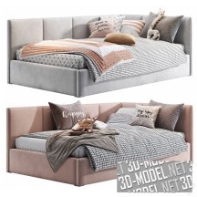 3d-модель Угловая кровать Parfe с подушками